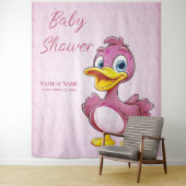 Hintergrund der rosa Ente Wandteppich (Beispiel)