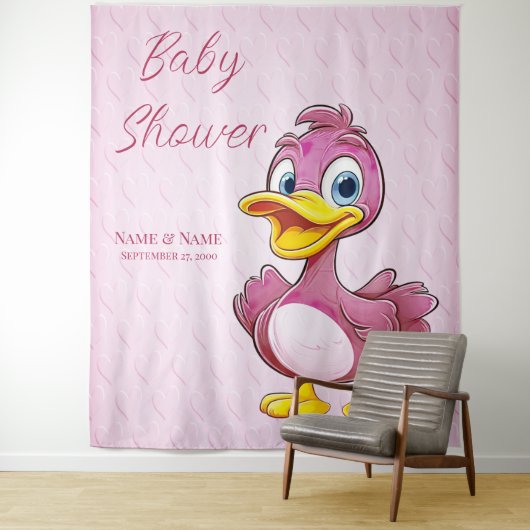 Hintergrund der rosa Ente Wandteppich (Beispiel)