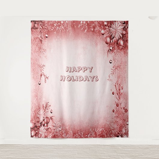 Hintergrund der Rosa Feiertage Wandteppich (Vorderseite)