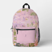 Hintergrund der rosa Frühlingshügel Bedruckter Rucksack (Vorderseite)