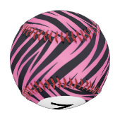 Hintergrund der rosa Zebra-Streifen Baseball (Rückseite)