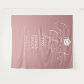 Hintergrund der rosafarbenen Rose-Graduierungspart Wandteppich (Vorderseite (Horizontal))