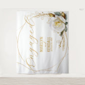 Hintergrund der Rose Gold Verlobung Wandteppich (Vorderseite)