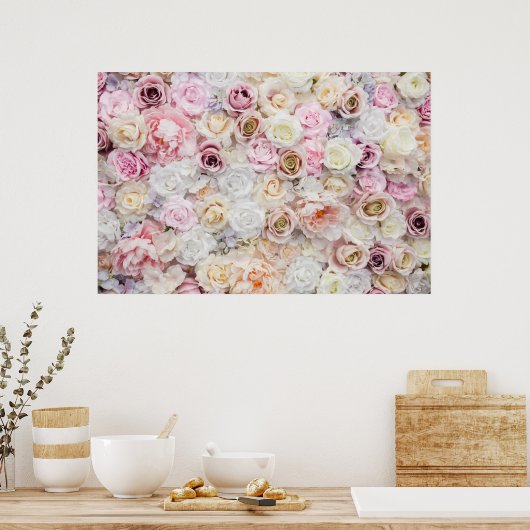 Hintergrund der Rose Poster (Küche)