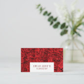 Hintergrund der rote Rose, Floristry Visitenkarte (Stehend Vorderseite)