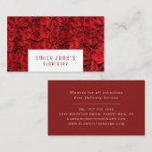 Hintergrund der rote Rose, Floristry Visitenkarte (Vorne/Hinten)