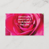 Hintergrund der rote Rose Visitenkarte (Rückseite)