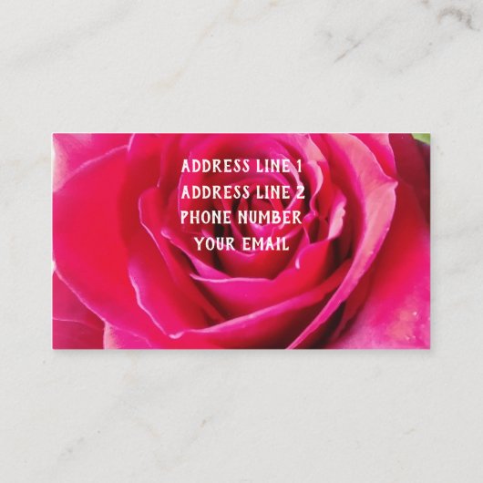 Hintergrund der rote Rose Visitenkarte (Rückseite)