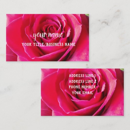 Hintergrund der rote Rose Visitenkarte (Vorne/Hinten)