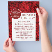 Hintergrund der Rote Rose, Werbung in Florenz Flyer (Hand)