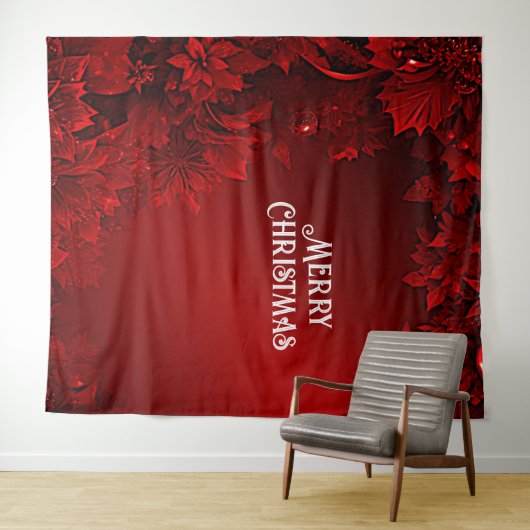 Hintergrund der Roten Blätter Wandteppich (Beispiel (Horizontal))