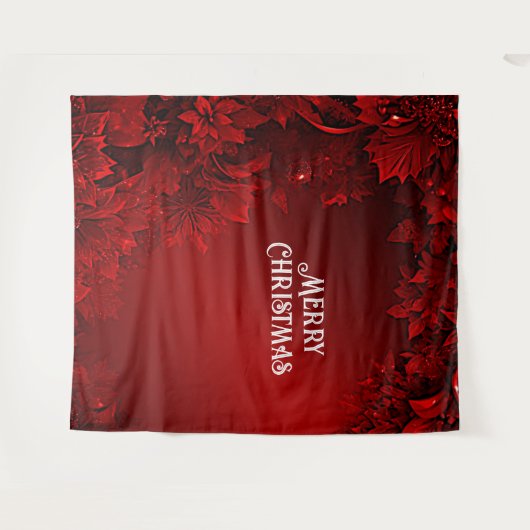 Hintergrund der Roten Blätter Wandteppich (Vorderseite (Horizontal))