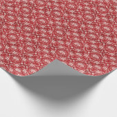 Hintergrund der roten chinesischen Spiralspirale. Geschenkpapier (Ecke)