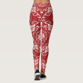 Hintergrund der roten chinesischen Spiralspirale. Leggings (Rückseite)