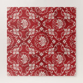 Hintergrund der roten chinesischen Spiralspirale. Puzzle (Horizontal)