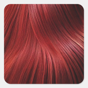 Hintergrund der Roten Haare Quadratischer Aufkleber