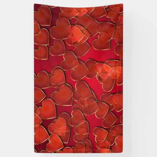 Hintergrund der roten Herzen oder Hintergrund Banner (Vertikal)