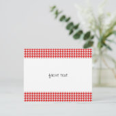 Hintergrund der roten karierten Picnic-Tablette Einladung (Stehend Vorderseite)