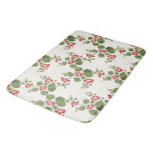 Hintergrund der Roten Nasturtiumcreme Badematte (Schrägansicht)