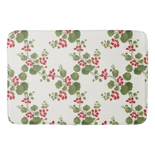 Hintergrund der Roten Nasturtiumcreme Badematte (Vorderseite)