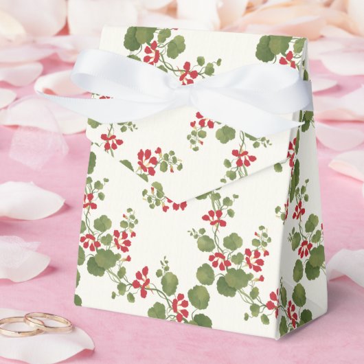 Hintergrund der Roten Nasturtiumcreme Geschenkschachtel (Hochzeit)