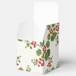 Hintergrund der Roten Nasturtiumcreme Geschenkschachtel