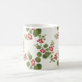 Hintergrund der Roten Nasturtiumcreme Kaffeetasse (Mittel)