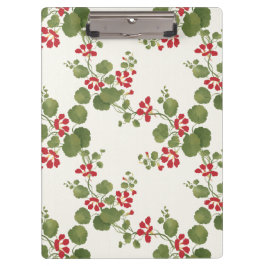 Hintergrund der Roten Nasturtiumcreme Klemmbrett