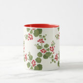 Hintergrund der Roten Nasturtiumcreme Tasse (Zentrum)