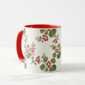 Hintergrund der Roten Nasturtiumcreme Tasse (Vorderseite Links)