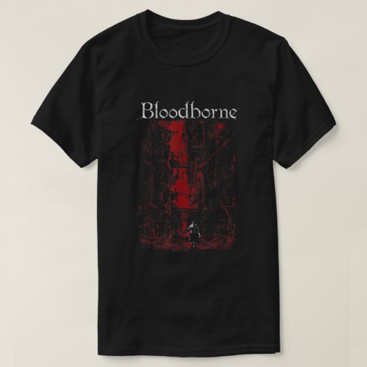 Hintergrund der roten Stadt im Blut T-Shirt (Design vorne)