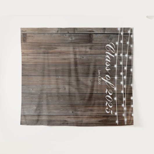 Hintergrund der rustikalen Holzstämme - Western Wandteppich (Vorderseite (Horizontal))