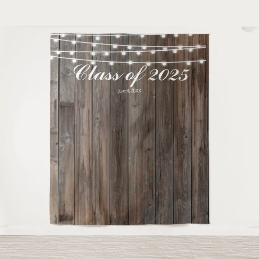 Hintergrund der rustikalen Holzstämme - Western Wandteppich (Vorderseite)