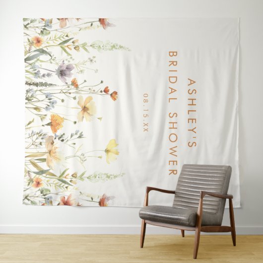 Hintergrund der rustikalen Wildblume Brautparty Wandteppich (Beispiel (Horizontal))