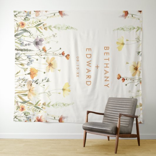 Hintergrund der rustikalen Wildblume Wandteppich (Beispiel (Horizontal))