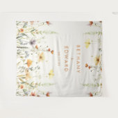 Hintergrund der rustikalen Wildblume Wandteppich (Vorderseite (Horizontal))