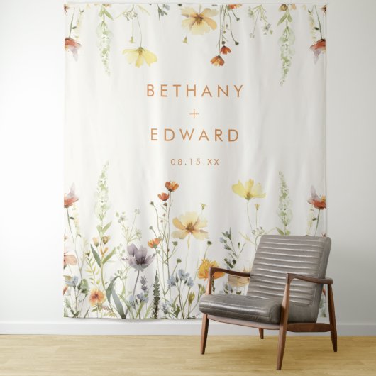 Hintergrund der rustikalen Wildblume Wandteppich (Beispiel)