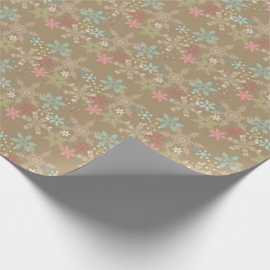 Hintergrund der Schneeflocke Geschenkpapier (Ecke)