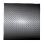 Hintergrund der schwarz-glänzenden Stahltafel Fliese (Vorderseite)