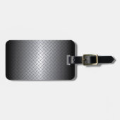 Hintergrund der schwarz-glänzenden Stahltafel Gepäckanhänger (Vorderseite horizontal)