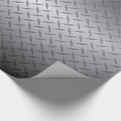 Hintergrund der schwarz-glänzenden Stahltafel Geschenkpapier (Ecke)