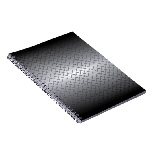 Hintergrund der schwarz-glänzenden Stahltafel Notizblock (Rechte Seite)