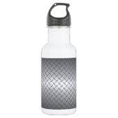 Hintergrund der schwarz-glänzenden Stahltafel Trinkflasche (Vorderseite)