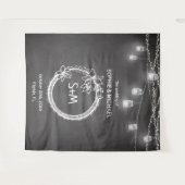 Hintergrund der Schwarz-weißen Kopfzeile des Fotos Wandteppich (Vorderseite (Horizontal))