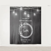 Hintergrund der Schwarz-weißen Kopfzeile des Fotos Wandteppich (Vorderseite)