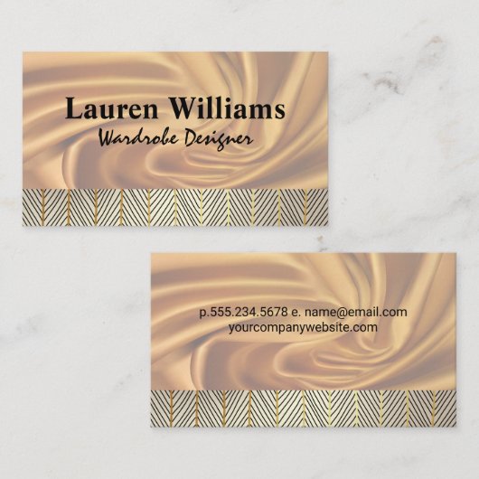 Hintergrund der Seidenstoffe | Musterlinien Visitenkarte (Vorne/Hinten)
