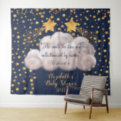 Hintergrund der Shooting Star Twin Baby Dusche Wandteppich (Beispiel (Horizontal))