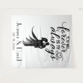 Hintergrund der Silhouette für immer und für immer Wandteppich (Vorderseite (Horizontal))