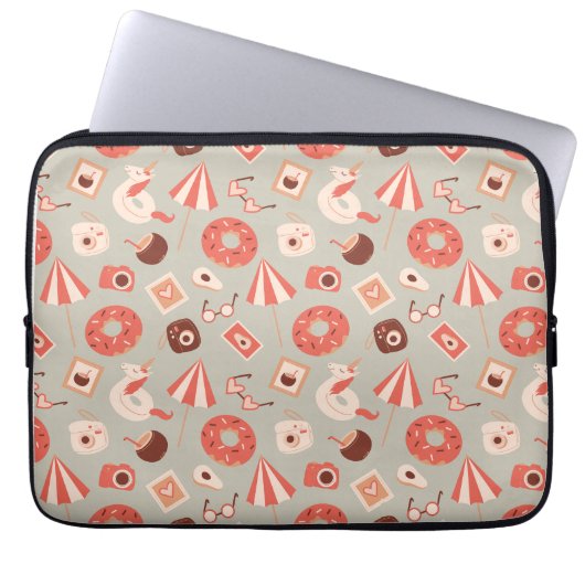 Hintergrund der Sommersprossen Laptopschutzhülle (Vorderseite)