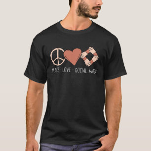 Hintergrund der sozialen Liebe T-Shirt